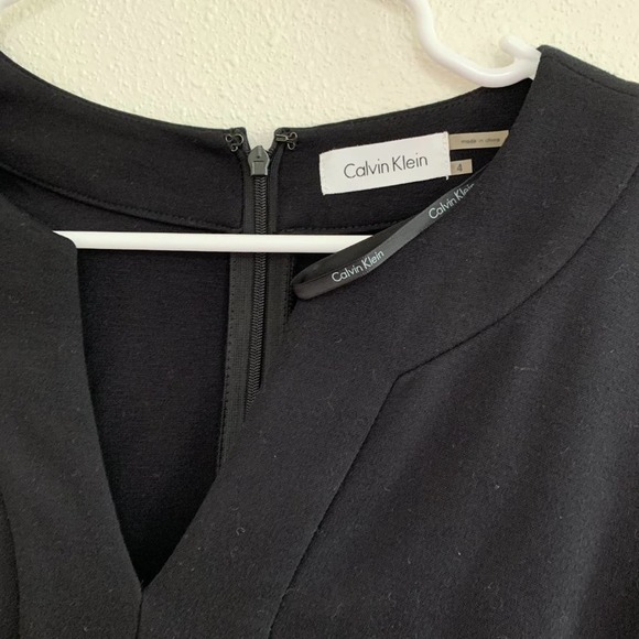 Calvin Klein Black Fit and Flare Dress Size 4 - Picture 7 of 11